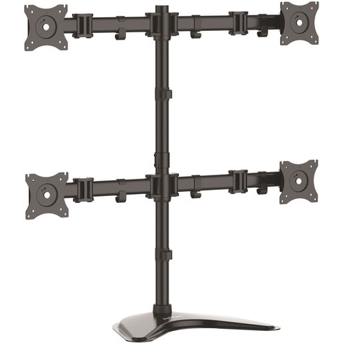 StarTech.com Quad Monitor Stand, Crossbar, Steel, Monitors up to 27" (17.6lb/8kg), VESA Monitor, Computer Monitor Stand, M