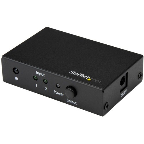 StarTech.com 2 Port HDMI Switch - 4K 60Hz - Supports HDCP - IR - HDMI Selector - HDMI Multiport Video Switcher - HDMI Swit