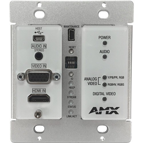 AMX NMX-ENC-N1115-WP KVM Extender - 1 Computer(s) - WUXGA - 1920 x 1200 Maximum Video Resolution x Network (RJ-45) - 2 x U