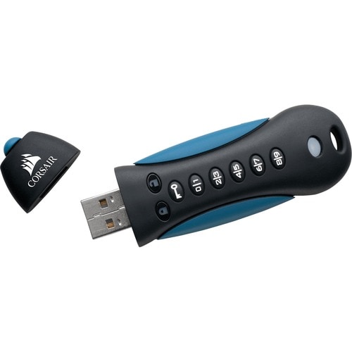 Corsair Flash Padlock 3 64GB Secure USB 3.0 Flash Drive - 64 GB - USB 3.0 - 256-bit AES - 5 Year Warranty