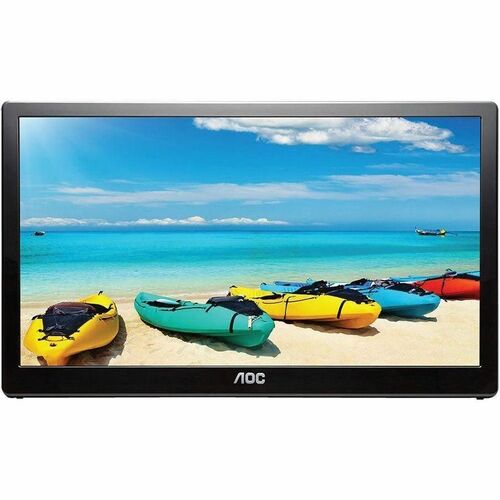 AOC I1659FWUX 15.6" Full HD WLED LCD Monitor - 16:9 - Glossy Piano Black - 16" Class - 1920 x 1080 - 262,000 Colors - 220 