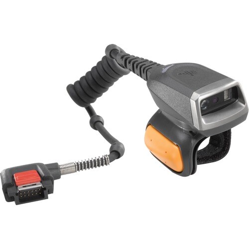 Zebra RS5000 Rugged Industrial, Manufacturing, Retail, Transportation, Warehouse Wearable Barcode Scanner - Cable Connecti