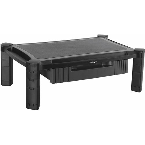 StarTech.com Adjustable Monitor Riser, Large, Drawer, Monitors up to 32" (22lb/10kg), Adjustable Height, Desk Monitor Stan