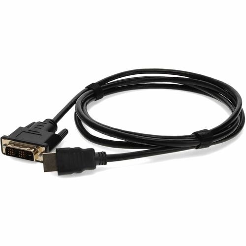 AddOn 6ft HDMI 1.3 Male to DVI-D Single Link (18+1 pin) Male Black Cable For Resolution Up to 1920x1200 (WUXGA) - 6 ft DVI