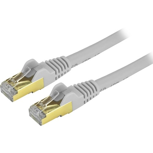 StarTech.com 35ft CAT6a Ethernet Cable - 10 Gigabit Category 6a Shielded Snagless 100W PoE Patch Cord - 10GbE Gray UL Cert