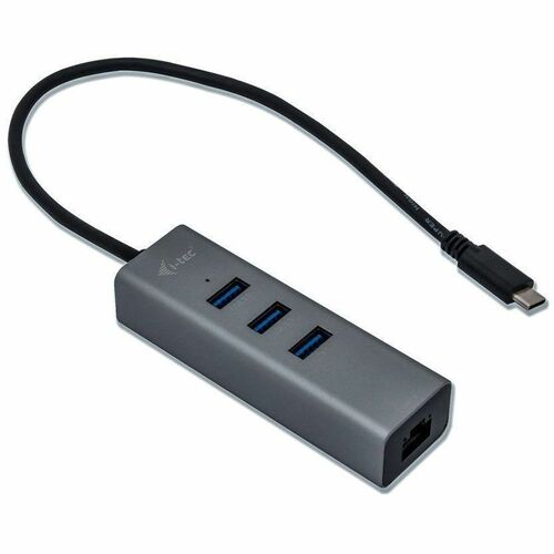 i-tec USB/Ethernet Combo Hub - USB 3.1 Type C - Notebook, Tablet, Desktop - Space Gray - 3 Total USB Port(s) - 3 USB 3.0 P