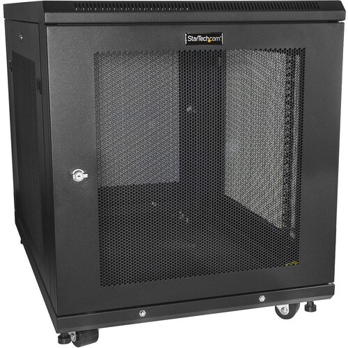 StarTech.com 4-Pfosten 12HE Server Rack, 19" Datenschrank für Computer / IT-Ausrüstung, Heimnetzwerk-Rack, Server-Rack mit