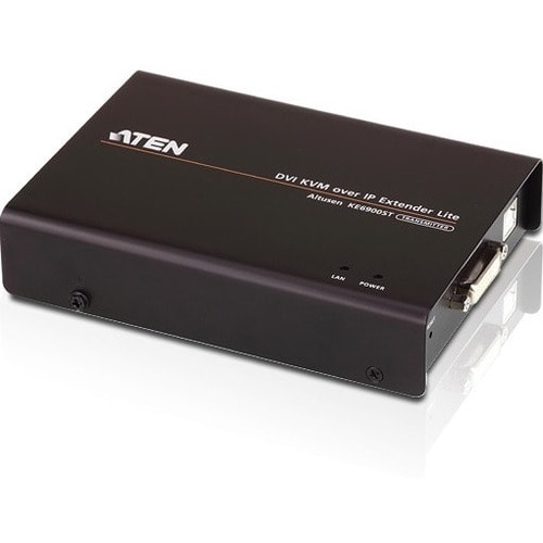 ATEN USB DVI-D Single Display Slim KVM Over IP Transmitter-TAA Compliant - 1 Computer(s) - 1 Remote User(s) - WUXGA - 1900