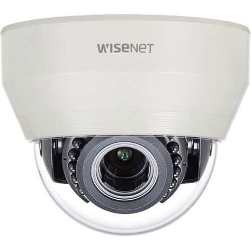 Wisenet HCD-6070R 2 Megapixel Indoor/Outdoor Full HD Surveillance Camera - Color - Dome - Ivory - 65 ft Infrared Night Vis