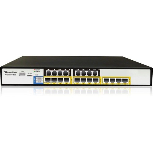 AudioCodes Mediant 800B VoIP-Gateway - USB - Gigabit-Ethernet - ADSL2+ - Wireless LAN - IEEE 802.11n - 1U Hoch - Desktop, 
