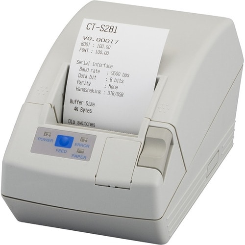 Citizen CT-S281 Desktop Direct Thermal Printer - Two-color - Label/Receipt Print - Serial - 48 mm (1.89") Print Width - 80