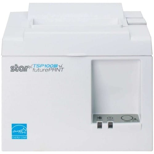 Star Micronics TSP100III Thermal Printer, USB/Lightning - Cutter, Internal Power Supply, Includes USB Cable, White - Cutte