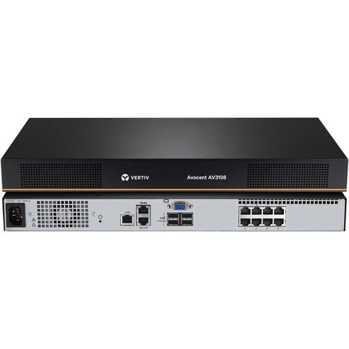 Vertiv AVOCENT AutoView AV 3000 AV 3108 KVM Switchbox - 8 Computer(s) - 1 Local User(s) - 1 Remote User(s) - 1680 x 1050 -