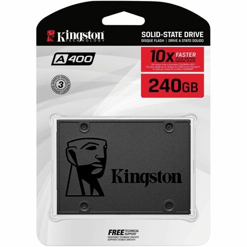 Kingston A400 240 GB Solid State Drive - 2.5" Internal - SATA (SATA/600) - 500 MB/s Maximum Read Transfer Rate - 3 Year Wa