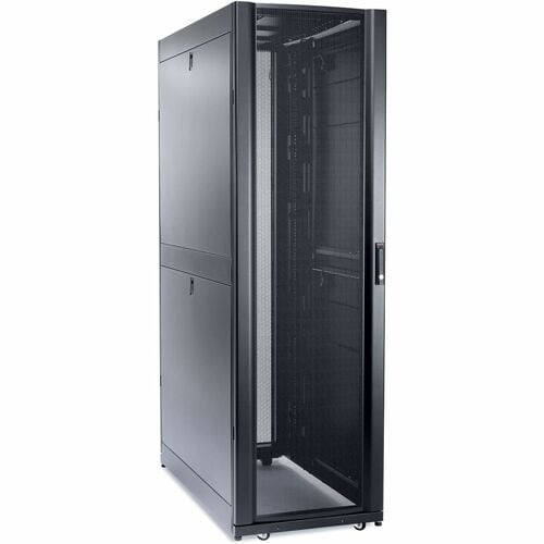 APC by Schneider Electric NetShelter SX 42U Floor Standing Rack Cabinet for Server - 482.60 mm Rack Width - Black - TAA Co