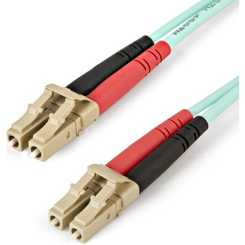 StarTech.com Aqua OM4 Duplex Multimode Fiber â€" 4,8m (16 ft.) â€" 100 Gb â€" 50/125 â€" OM4 Fiber â€" LC to LC Fiber Patc