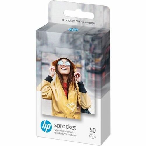 HP Papel fotográfico - 50,80 mm x 76,20 mm - 290 g/m² Gramagem - 50 Planilha