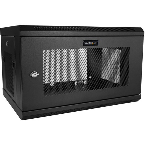 StarTech.com Armadio Rack 19" 6U a Muro - Server Rack 19 Pollici a 2 Montanti Ventilato con Ripiano 1U per Switch/Disposit