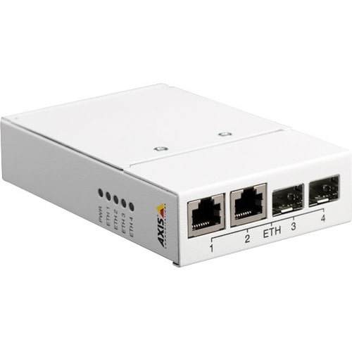 AXIS T8606 Transceiver/Media Converter - TAA Compliant - 2 Port(s) - 2 x Network (RJ-45) - Twisted Pair, Optical Fiber - 2