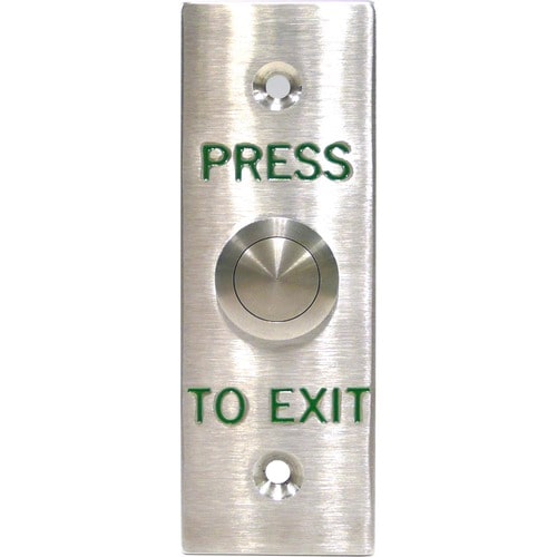 GeoVision PB21 Push Button Switch - Green - Stainless Steel