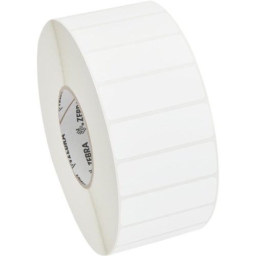 Zebra 8000T Void Gloss - 2" Width x 1" Length - Rectangle - Thermal Transfer - White - Polyester - 3000 / Roll - 1 Roll
