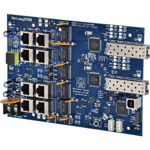 NetWay 8-Port PoE+ Switch Board - 8 Ports - Gigabit Ethernet, Fast Ethernet - 10/100/1000Base-T, 10/100Base-T, 100/1000Bas