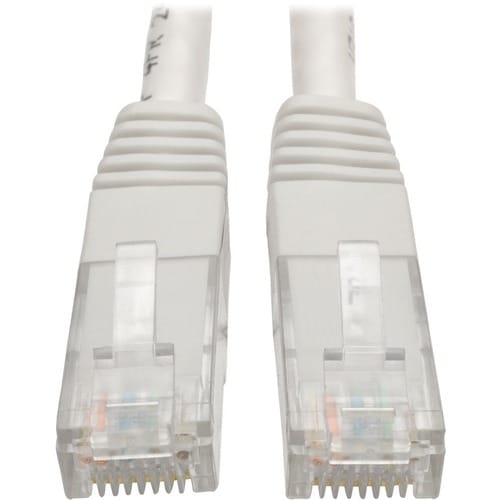 100FT CAT6 CAT5 PATCH CABLE RJ45 GIG MOLDED M/M 550MHZ WHITE
