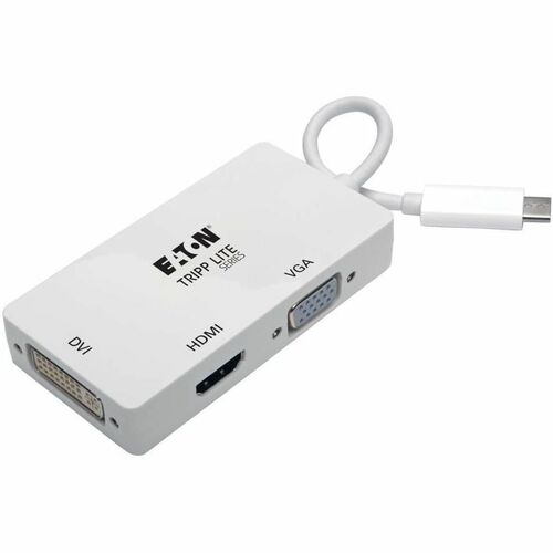 Tripp Lite USB C to HDMI / DVI / VGA Multiport Adapter 4K USB Type C to HDMI, USB-C, USB Type-C - 1 x HDMI - 1 x VGA - 1 x