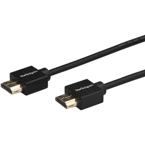StarTech.com 6.6ft (2m) Slim HDMI 2.0 Cable, 4K 60Hz High Speed HDMI Cable w/ Ethernet, HDR10, HDMI Cord, M/M Gripping Con