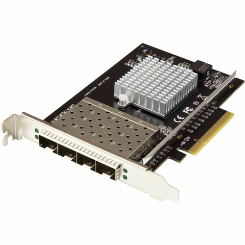 StarTech.com Quad Port 10G SFP+ Network Card - Intel XL710 Open SFP+ Converged Adapter - PCIe 10 Gigabit Fiber Optic Serve