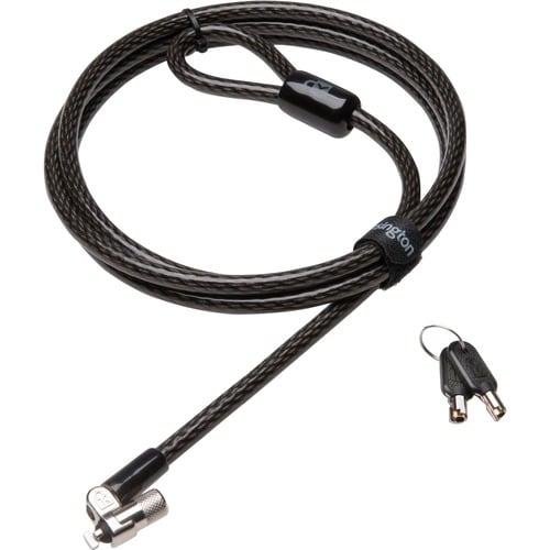 Kensington MicroSaver Cable Lock For Notebook - Keyed Lock - Silver - Carbon Steel - For Notebook