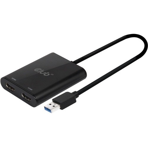 Club 3D USB A to HDMI 2.0 Dual Monitor 4K 60Hz - USB 3.1 Type A - 2 x HDMI, HDMI