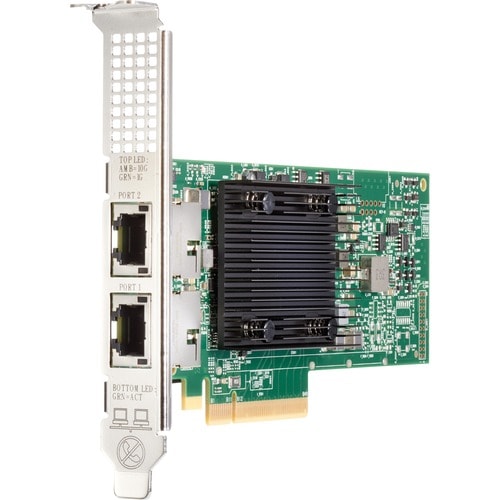 HPE 535 535T 10Gigabit Ethernet Card for Server - 10GBase-T - Plug-in Card - PCI Express 3.0 x8 - 2 Port(s) - 2 - Twisted 