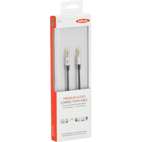 Ednet 1.50 m Mini-phone Audio Cable for Audio Device, MP3 Player, Smartphone - 1 - First End: 1 x Mini-phone Stereo Audio 