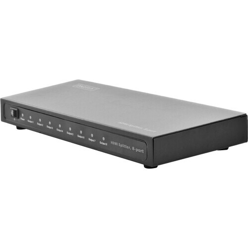 Digitus HDMI Splitter, 1x8. Video port type: HDMI, Video out: 8x HDMI. Maximum resolution: 1920 x 1200 pixels, Bandwidth: 