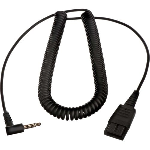 Jabra PC Cord, QD to 1x3.5 mm (BIZ1500, 2300, 2400'II), Coiled, 2 meters