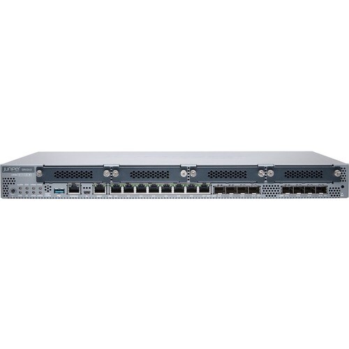 Juniper SRX340 Router - 8 Ports - Management Port - 8 - Gigabit Ethernet - 1U - Rack-mountable - 1 Year