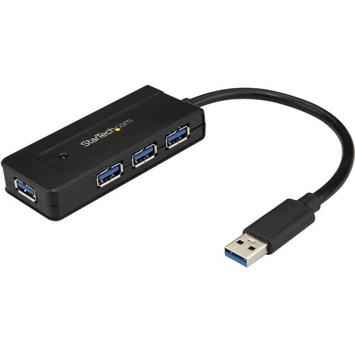 StarTech.com 4 Port USB 3.0 Hub SuperSpeed 5Gbps w/ Fast Charge - Portable USB 3.1 Gen 1 Type-A Laptop/Desktop Hub - USB B