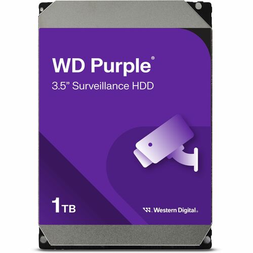 Western Digital Purple WD10PURZ 1 TB Hard Drive - 3.5" Internal - SATA (SATA/600) - Conventional Magnetic Recording (CMR)