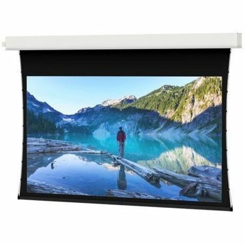 Da-Lite Tensioned Advantage Projection Screen - Ceiling-Recessed Screen - Da-Mat - Automatic Closure Door - 130in - 16:10