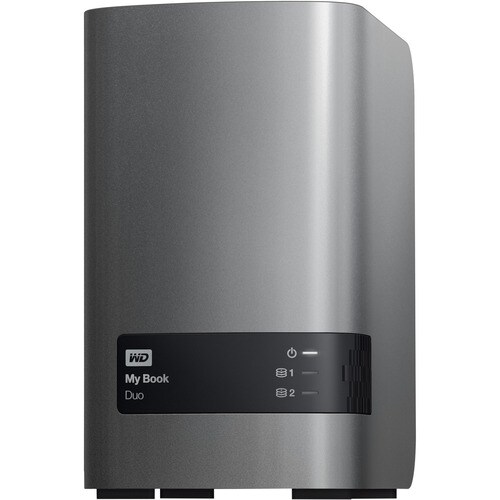 WD My Book Duo WDBFBE0160JBK-EESN 2 x Total Bays DAS Storage System - 16 TB HDD Desktop - 20 TB Supported HDD Capacity - 1