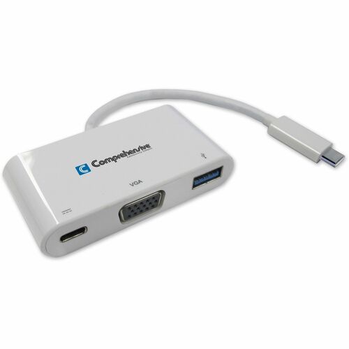 Comprehensive USB Type-C to VGA + USB3.0 + Power Delivery (PD) Adapter - for Notebook - 100 W - USB Type C - 1920 x 1080 -