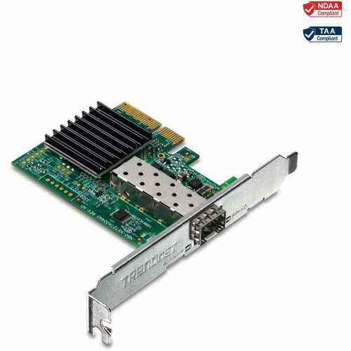 TRENDnet TEG-10GECSFP 10Gigabit Ethernet Card for Server - 10GBase-X, 10GBase-SR - SFP+ - New - Plug-in Card - PCI Express
