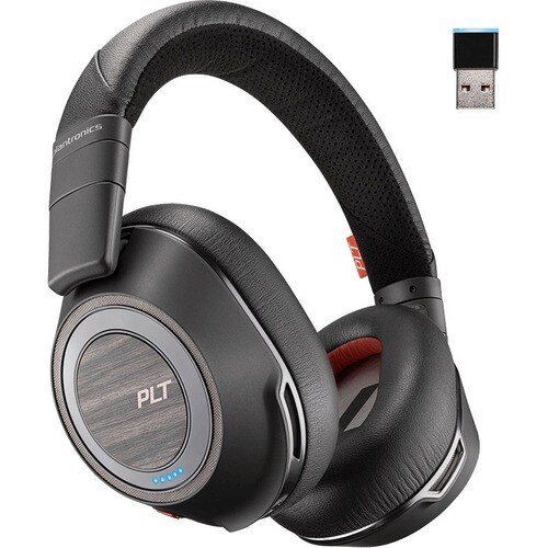 Voyager 8200 UC Wired/Wireless Over-the-head Stereo Headset - Black - Circumaural - 30m - Bluetooth - Noise Canceling - Mi