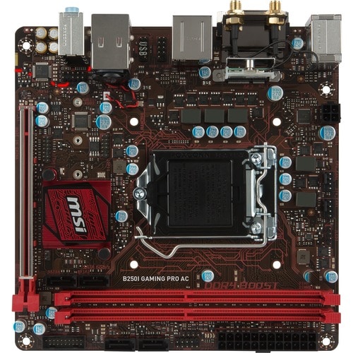 MSI B250I GAMING PRO AC Desktop Motherboard - Intel B250 Chipset - Socket H4 LGA-1151 - Mini ITX - Core i7 Processor Suppo