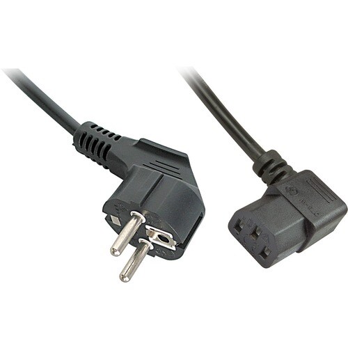 LINDY Standard-Stromkabel - 2 m - für Studio-Licht - Schuko CEE 7/6 / IEC 60320 C13 - Schwarz