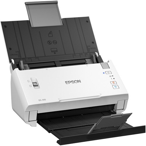 Epson DS-410 Sheetfed Scanner - 600 dpi Optical - 48-bit Color - 16-bit Grayscale - 26 ppm (Mono) - 26 ppm (Color) - Duple