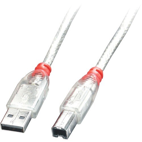5M USB 2.0 TYP A AN B KABEL TRANSPARENT
