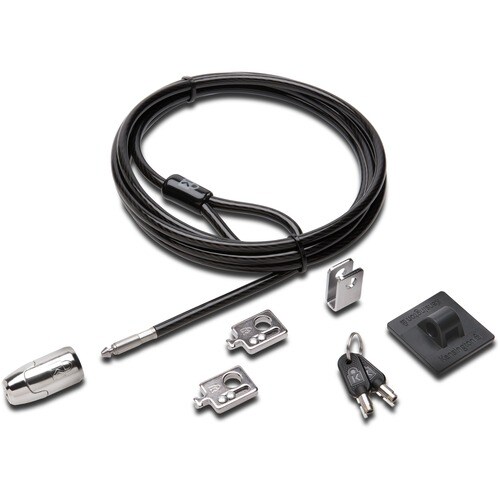 Kensington K64424WW Kabelschloss Für Desktop Computer - 2,44 m Kabel - Schloss mit Schlüssel - Schwarz - Karbonstahl - für