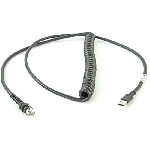 Câble pour transfert de données Zebra - 2,74 m USB - pour Scanner - 1er bout: USB Type A - Blindé